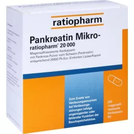 PANKREATIN Micro-ratio.20.000 Enteric-coated hårda kapslar, 200 st