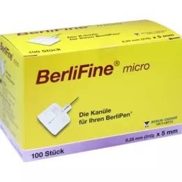 BERLIFINE mikrokanyler 0,25x5 mm, 100 st