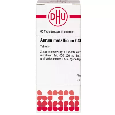 AURUM METALLICUM C 30 tabletter, 80 pc