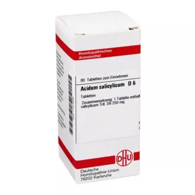 ACIDUM SALICYLICUM D 6 tabletter, 80 pc