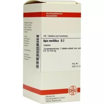 APIS MELLIFICA D 2 tabletter, 200 pc