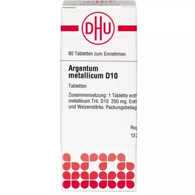 ARGENTUM METALLICUM D 10 tabletter, 80 st
