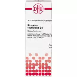 BISMUTUM SUBNITRICUM D 8 utspädning, 20 ml