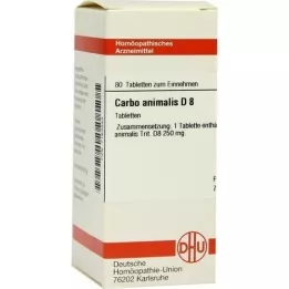 CARBO ANIMALIS D 8 tabletter, 80 pc