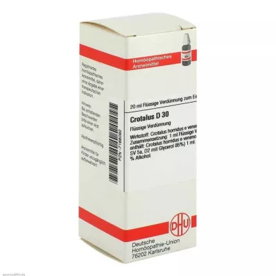 DHU Crotalus D 30 Spädning, 20 ml DHU Crotalus D 30 Spädning, 20 ml
