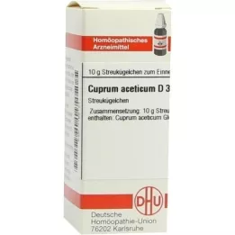 CUPRUM ACETICUM D 3 kulor, 10 g