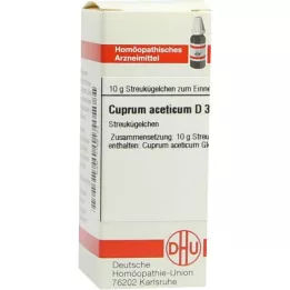 CUPRUM ACETICUM D 3 kulor, 10 g