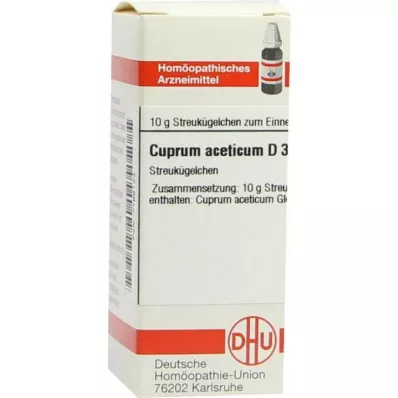 CUPRUM ACETICUM D 3 kulor, 10 g CUPRUM ACETICUM D 3 kulor, 10 g