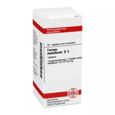 FERRUM METALLICUM D 5 tabletter, 80 pc
