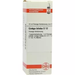 GINKGO BILOBA D 12 Utspädning, 20 ml