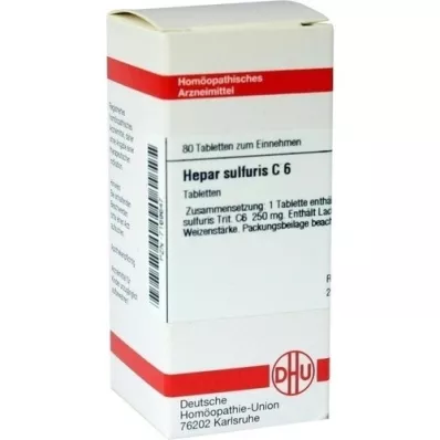HEPAR SULFURIS C 6 tabletter, 80 pc