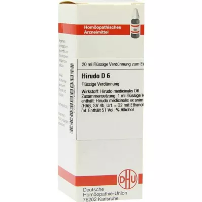 DHU Hirudo D 6 Spädning, 20 ml DHU Hirudo D 6 Spädning, 20 ml