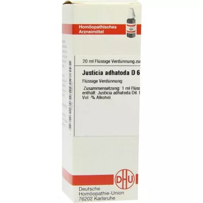 JUSTICIA adhatoda D 6 Utspädning, 20 ml