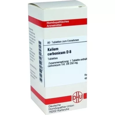 KALIUM CARBONICUM D 8 tabletter, 80 pc