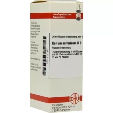 KALIUM SULFURICUM D 8 utspädning, 20 ml