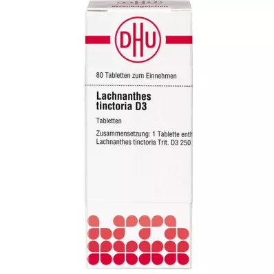 LACHNANTHES tinctoria D 3 tabletter, 80 st
