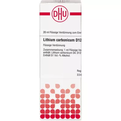 LITHIUM CARBONICUM D 12 Utspädning, 20 ml