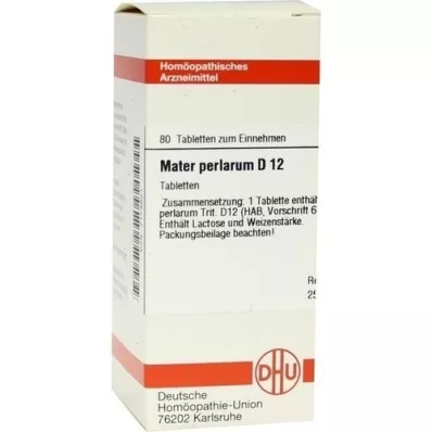 MATER PERLARUM D 12 tabletter, 80 st