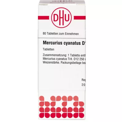 MERCURIUS CYANATUS D 12 tabletter, 80 st
