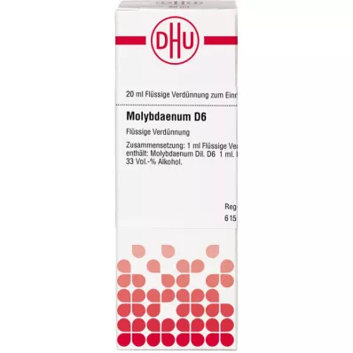 MOLYBDAENUM D 6 Utspädning, 20 ml