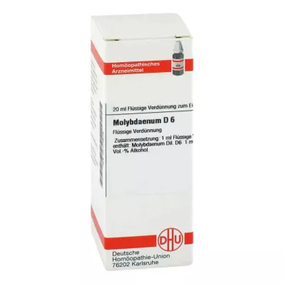 Molybdaenum D6 spädning (20 ml) Molybdaenum D6 spädning (20 ml)