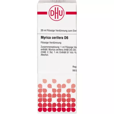 MYRICA cerifera D 6 Utspädning, 20 ml