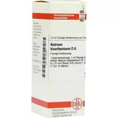 NATRIUM BICARBONICUM D 6 Utspädning, 20 ml