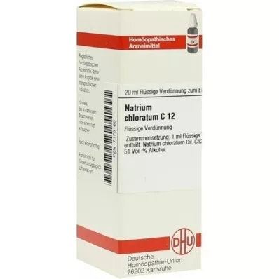 NATRIUM CHLORATUM C 12 Utspädning, 20 ml