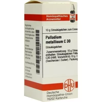 PALLADIUM METALLICUM C 30 globuli, 10 g