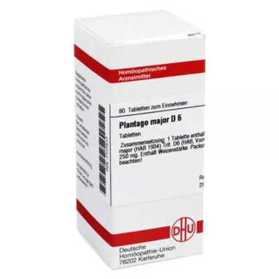 DHU Plantago Major D 6 tabletter, 80 st DHU Plantago Major D 6 tabletter, 80 st