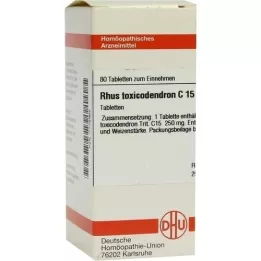 RHUS TOXICODENDRON C 15 tabletter, 80 pc