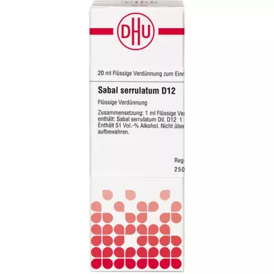 SABAL SERRULATUM D 12 Utspädning, 20 ml