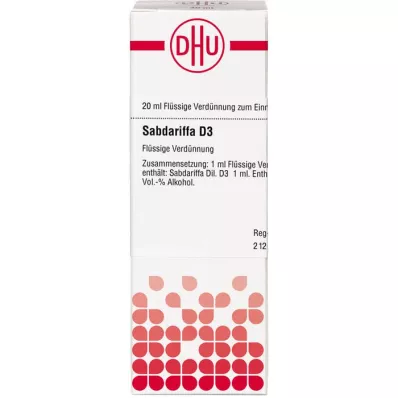 SABDARIFFA D 3 utspädning, 20 ml