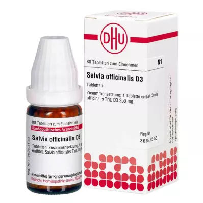 Salvia Officinalis D3 tabletter (80 stycken) Salvia Officinalis D3 tabletter (80 stycken)