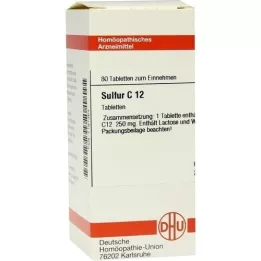 SULFUR C 12 tabletter, 80 pc