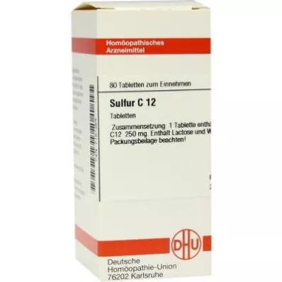 SULFUR C 12 tabletter, 80 pc