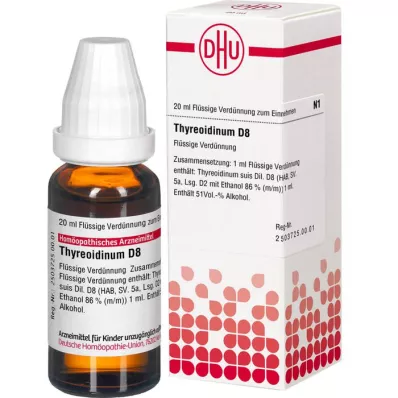 THYREOIDINUM D 8 utspädning, 20 ml