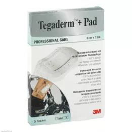 TEGADERM 3M Plus Pad 5x7 cm Färdigtillverkad.3582NP, 5 st