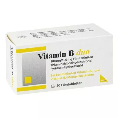 Vitamin B Duo filmdragerade tabletter, 20 st Vitamin B Duo filmdragerade tabletter, 20 st