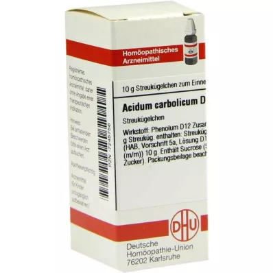 DHU Acidum carbolicum D 12 kulor, 10 g DHU Acidum carbolicum D 12 kulor, 10 g