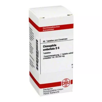 CHIMAPHILA UMBELLATA D 6 tabletter, 80 pc
