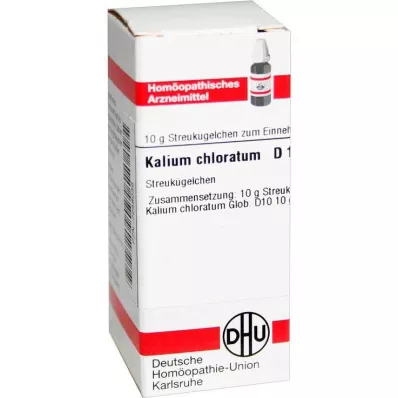 KALIUM CHLORATUM D 10 globuli, 10 g KALIUM CHLORATUM D 10 globuli, 10 g