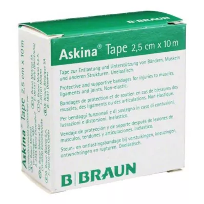 Askina Tape Gips 10mx2,5cm vit oelastisk, 1 st