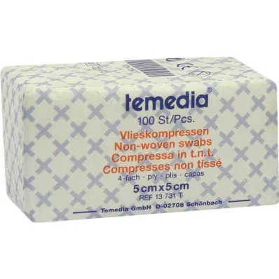 Fleecekompresser 5x5 cm icke-sterila 4-faldiga, 100 stycken Fleecekompresser 5x5 cm icke-sterila 4-faldiga, 100 stycken