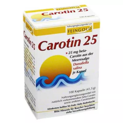 CAROTIN 25 kapslar av fint guld, 100 st