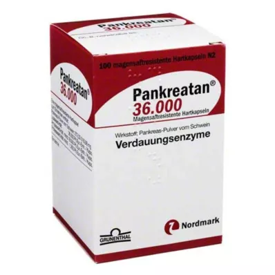 Pankreatan 36 000 gastroresistenta kapslar, 100 stycken