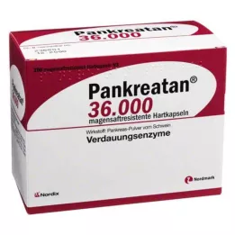 PANKREATAN 36 000 enterotäckta hårda kapslar, 200 st