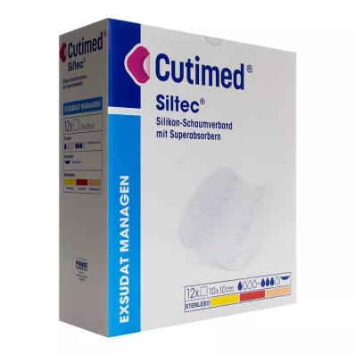 Cutimed Siltec skumförband 10x10 cm försiktigt självhäftande, 12 stycken Cutimed Siltec skumförband 10x10 cm försiktigt självhäftande, 12 stycken