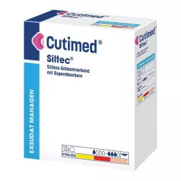 CUTIMED Siltec skumförband 10x20 cm icke självhäftande, 12 st