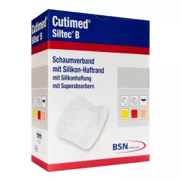 CUTIMED Siltec B Skumförband 12,5x12,5 cm med klister, 12 st